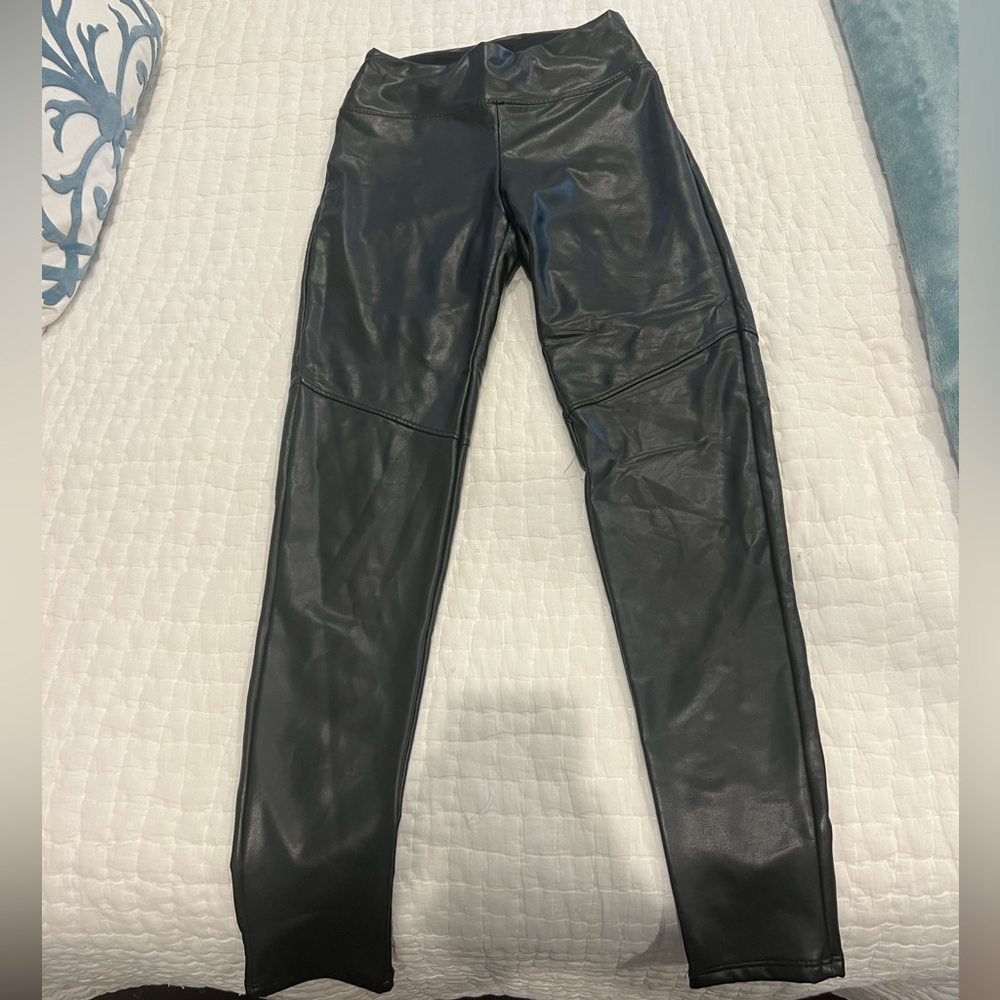 Tight black leather pants size small